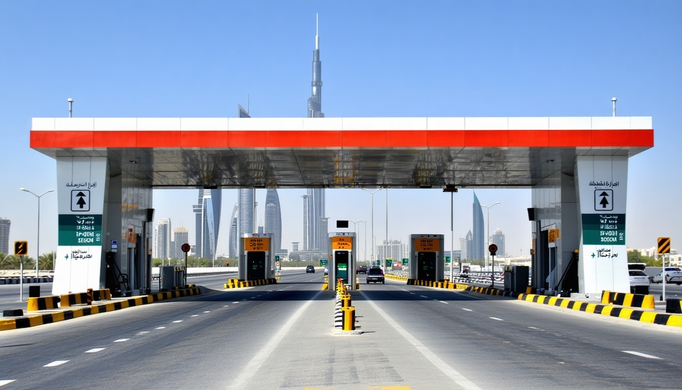 Automated toll gate system in Dubai