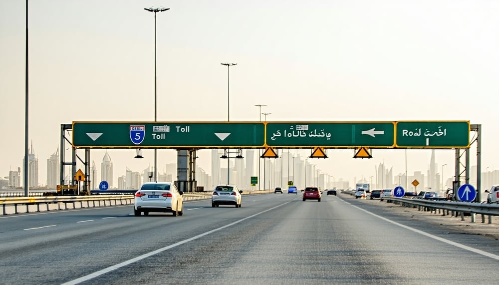 Dubai road toll service in action